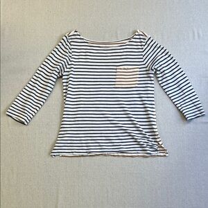 Old Navy Striped Top in Navy, White and Tan